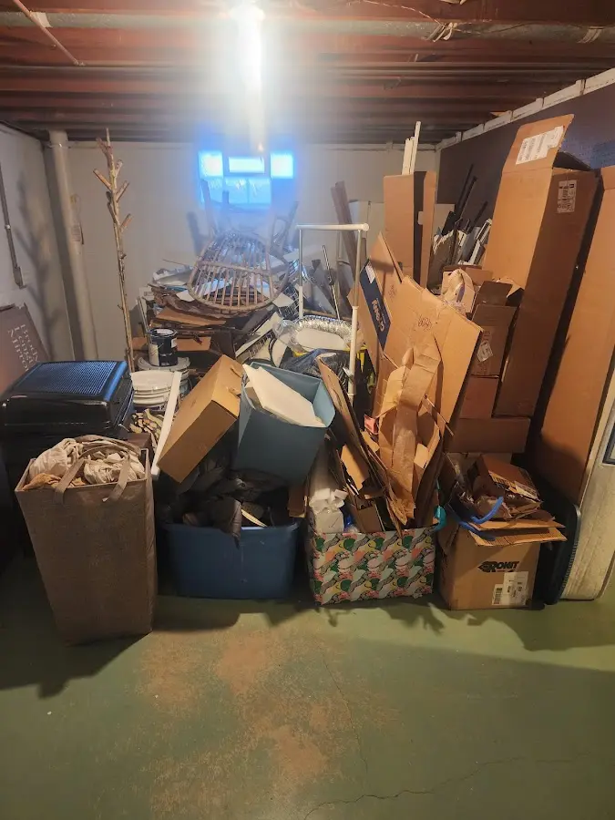 Roll-off dumpster container at job site for 20 Yard Dumpster Rental in Keller